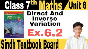 🛑 VARIATION Unit 6 Exercise 6.2 class 7 Sindh textbook Board Jamshoro