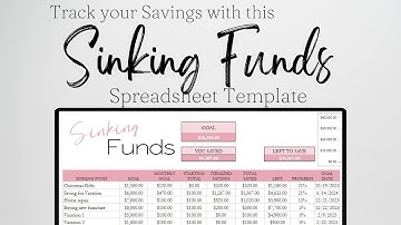 Sinking Funds Tracker, Sinking Funds Excel Template, Sinking Funds Excel Spreadsheet Google Sheets