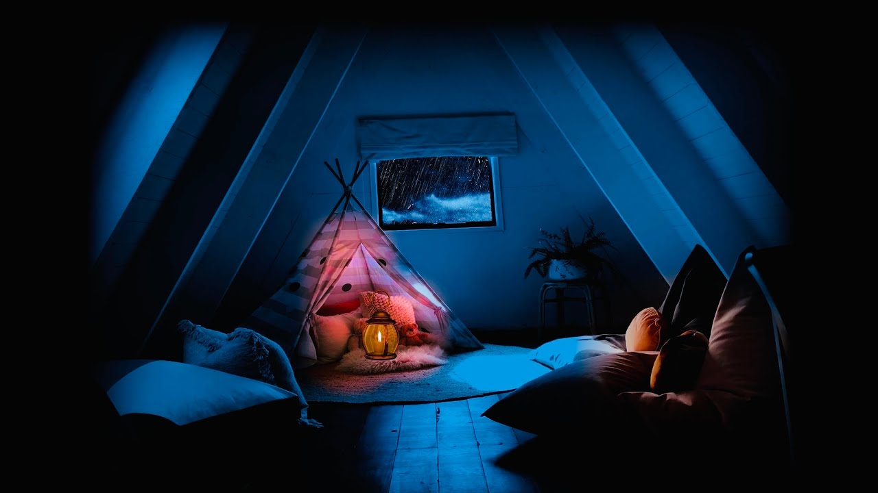 Gradually Increasing Rainstorm Causing Attic Creaking Noises YouTube