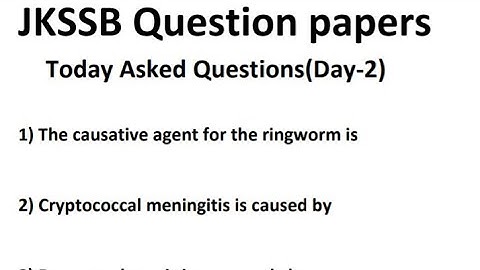 JKSSB Question Paper | Today Questions asked in Online Exam