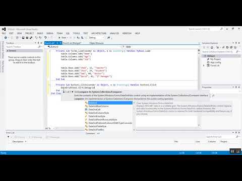 Programming in VB.NET how to Sort Datagridview