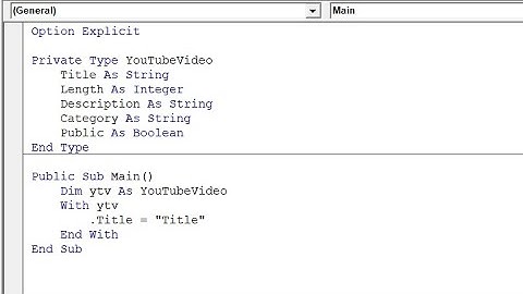 Using Type and Enum Statements in VBA