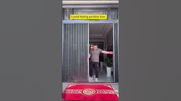 Crystal folding partition door has the functions of space separation and flexible layout