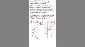 Class 10th maths (CBSE) 1.Real Numbers.      Exercise 1.4    #youtubeshorts #shorts #studybird