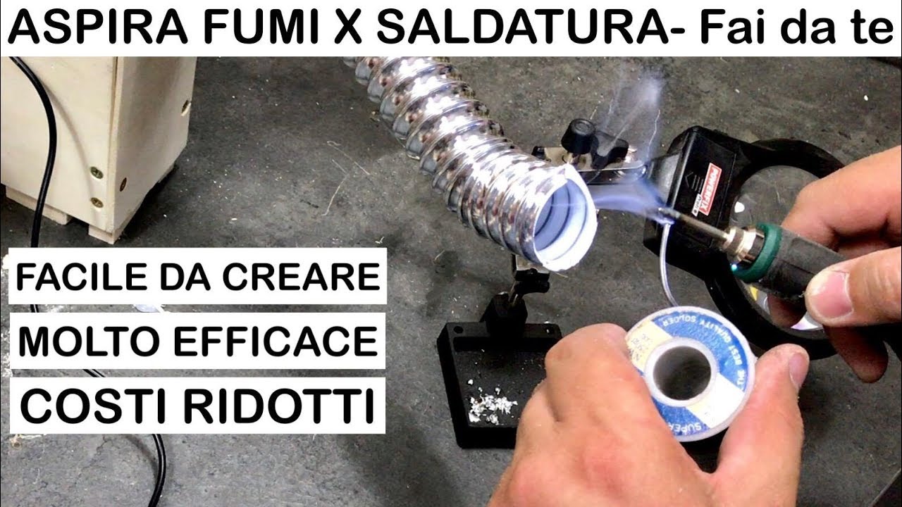 bellissimo ASPIRA FUMI PER SALDATURE. Saldatura elettroniche. Saldare a  stagno. FAI DA TE aspiratore 