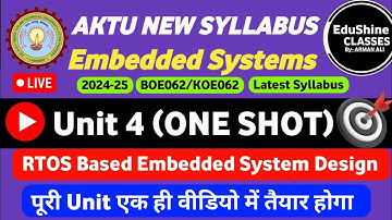 Embedded System Unit 4 One shot | RTOS Based Embedded System Design Unit 4 Embedded System BOE062