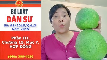 Bộ Luật Dân Sự 2015 - P3. Chương 15 - Mục 7. HỢP ĐỒNG (Điều 385-429)