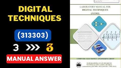 digital techniques diploma 3rd sem k scheme manual | k scheme msbte | DTE | 3rd semester 313303