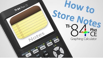 How to Put Notes on TI 84 plus CE Calculator!