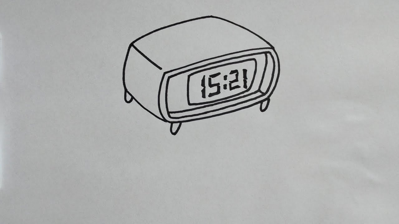 Doodle Drawing Alarm Clock Graphic by DigiArd · Creative Fabrica