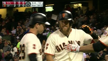 STL@SF: Pence opens the scoring with a two-run homer