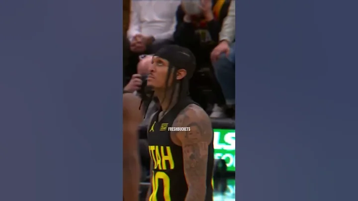 JC THROWS HEADBAND IN CROWD 🤣😳 #nba #basketball #shorts