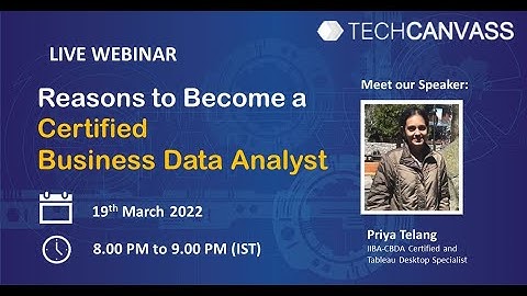 IIBA Certification in Business Data Analytics | How to become a certified CBDA | Live Webinar
