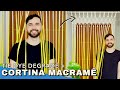 Cortina de MACRAMÊ passo a passo | DIY macramê muito fácil com TIE DYE DEGRADÊ