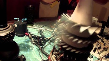 Home made 3 stage axial flow micro turbine test (fail)