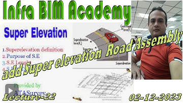 Lecture-22 add Super elevation in Road Assembly Infra Bim Academy