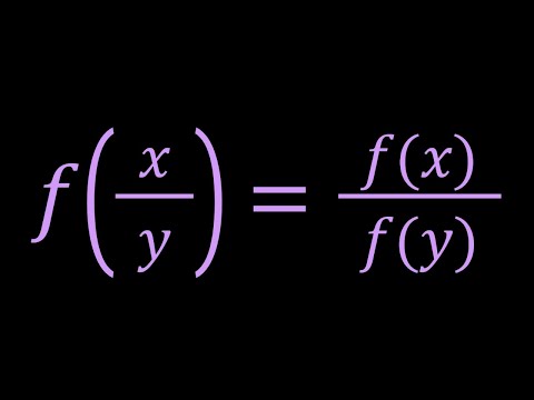 Solving f(x/y)=f(x)/f(y), A