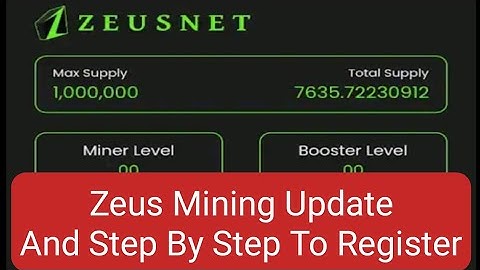 zeusnet minig, withdrawal and Step By Step To Register #zeusnet