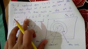 Set topology| Separation Axioms| T4-space|Normal space.