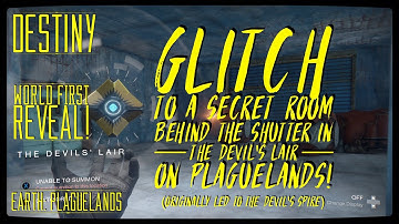 DESTINY Glitches: Glitch to a Secret Room Behind the Shutter in The Devils