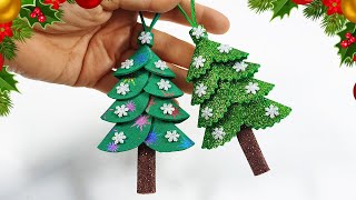 DIY - EASY CHRISTMAS TREE ORNAMENTS! - How to Mkae Chritsmas Tree from Glitter foam