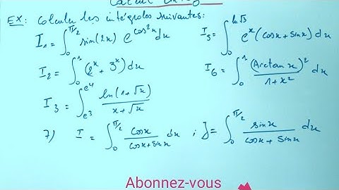calcul intégral .2bac sm- pc-svt biof (Exercice 3).