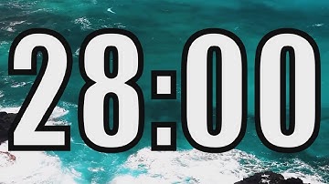 28 minute timer with Calm and Soft Music and sea in the background