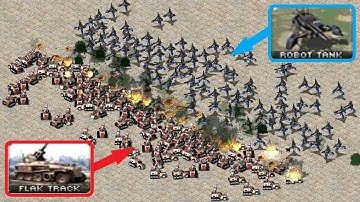 Flak Tracks vs Robot Tanks - Same Cost - Red Alert 2