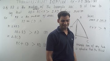 AD is a median of the triangle ABC. Is it true that AB + BC + CA is greater than 2 AD? Give reason