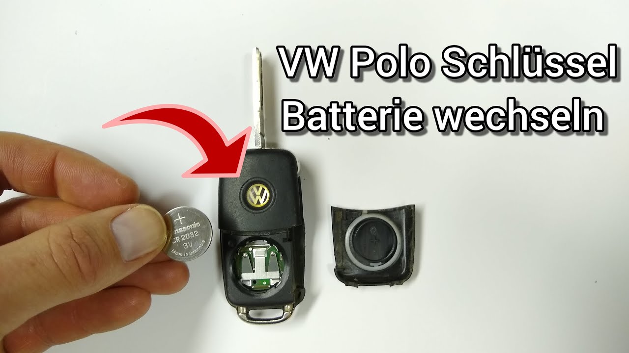 VW Polo key change battery instructions 