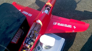 Swiwin SW60B turbine & HSD Super Viper test run with fuel flow measurement