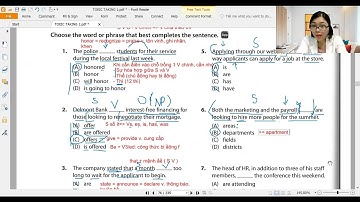 HỌC TOEIC ONLINE - Hướng dẫn dễ hiểu cách chọn ĐỘNG TỪ đúng trong TOEIC PART 5