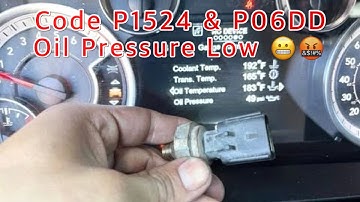 Ram 1500 Engine Oil Pressure Out Of Range (Camshaft Advance) - Code P1524 - Easy Fix