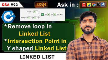 Lecture 92 : Hard Problem: Detect and Remove Loop in LinkedList
