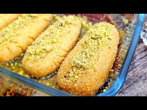 مطبخ ام وليد / حلوة السميد التركية مشربة و تذوب في اليد قبل الفم 😋بنة رائعة👌 .