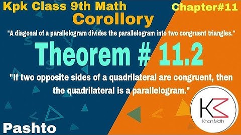 Corollory and Theorem # 11.2(Pashto)|KPK Class 9 Math |Chapter#11| Khan Math