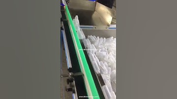 Plastic tube bottle robot hand feeding filling capping machine testing video