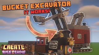 Working Bucket Excavator Concept Test In Minecraft | Create .5.1