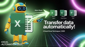 💥 ChatGPT AI + Excel 2025: 4 Smart Ways to Auto Transfer Data (Power Query, FILTER, Macro & Pivot)