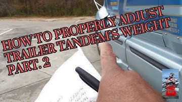 Mr.Sinnizter Da Trucker- How To Adjust Your Trailer Tandem’s Weight Part 2