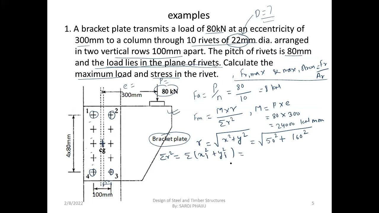 Design of Steel structure in Nepali bearing shearing strength, rivet value calculation YouTube
