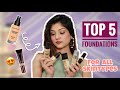 TOP 5 FOUNDATIONS in India (For All Skintypes) | Drugstore and high end | Manasi Mau