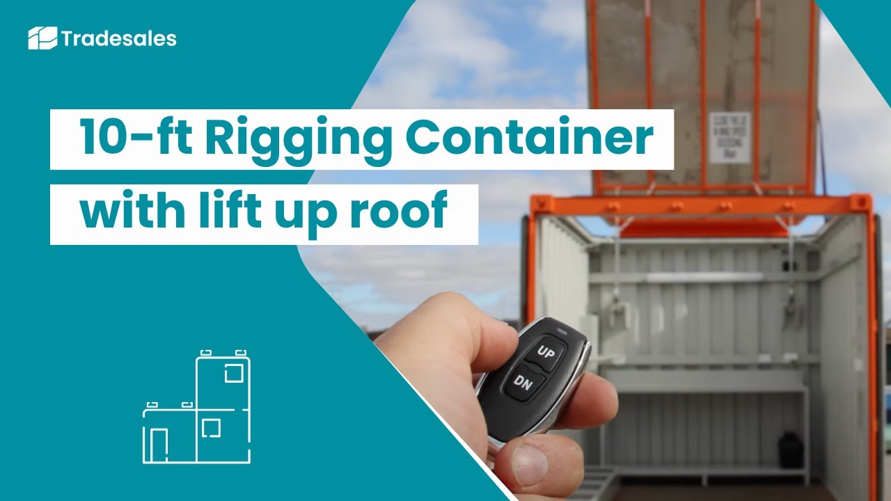 10ft Rigging Container with lift up roof YouTube