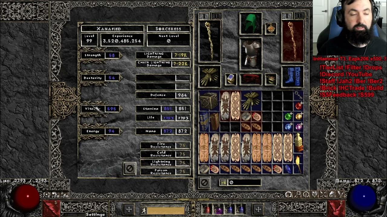 New Meta! Lvl 99 Hardcore Staff Chain Lightning/Lightning Sorceress