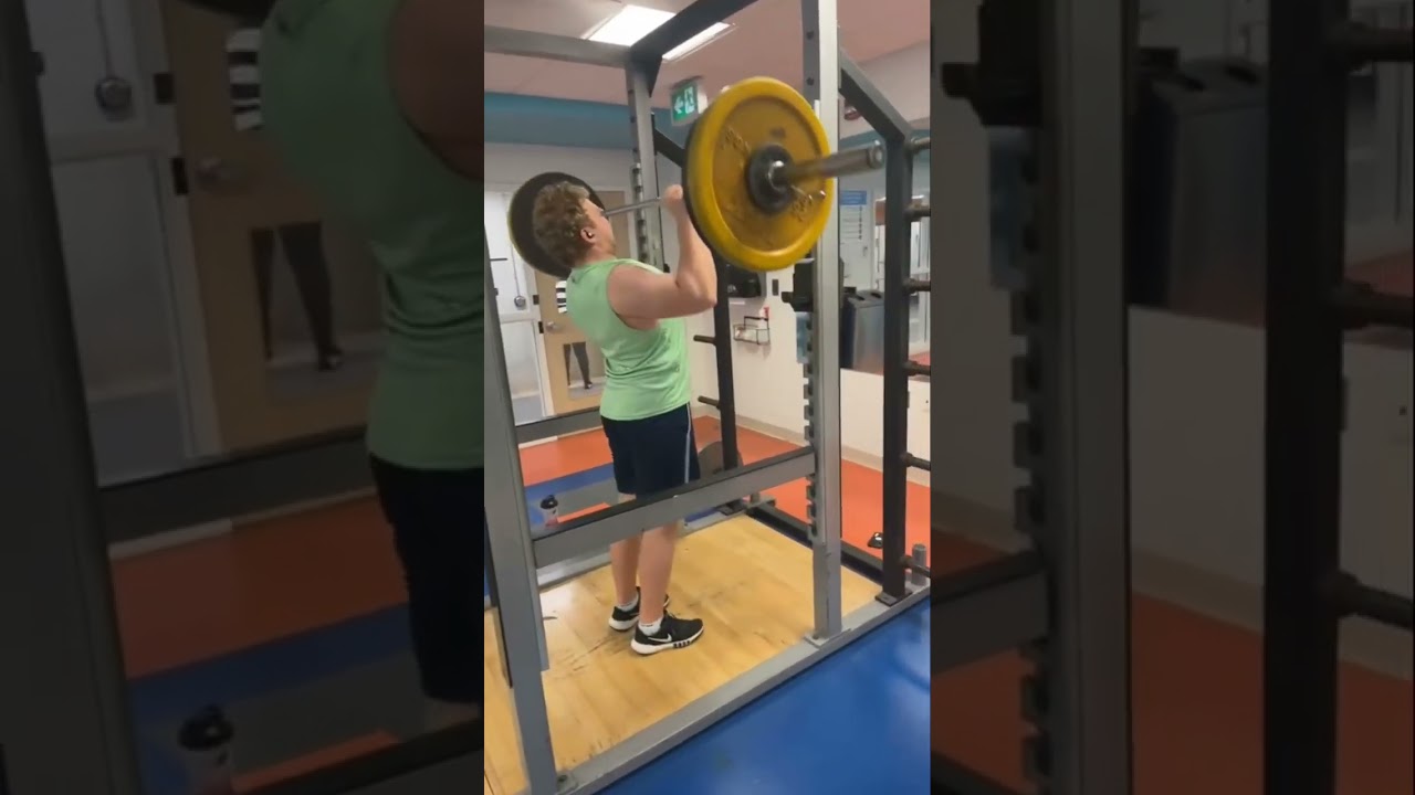 190lbs over head press, February 28th (212lbs body weight)
