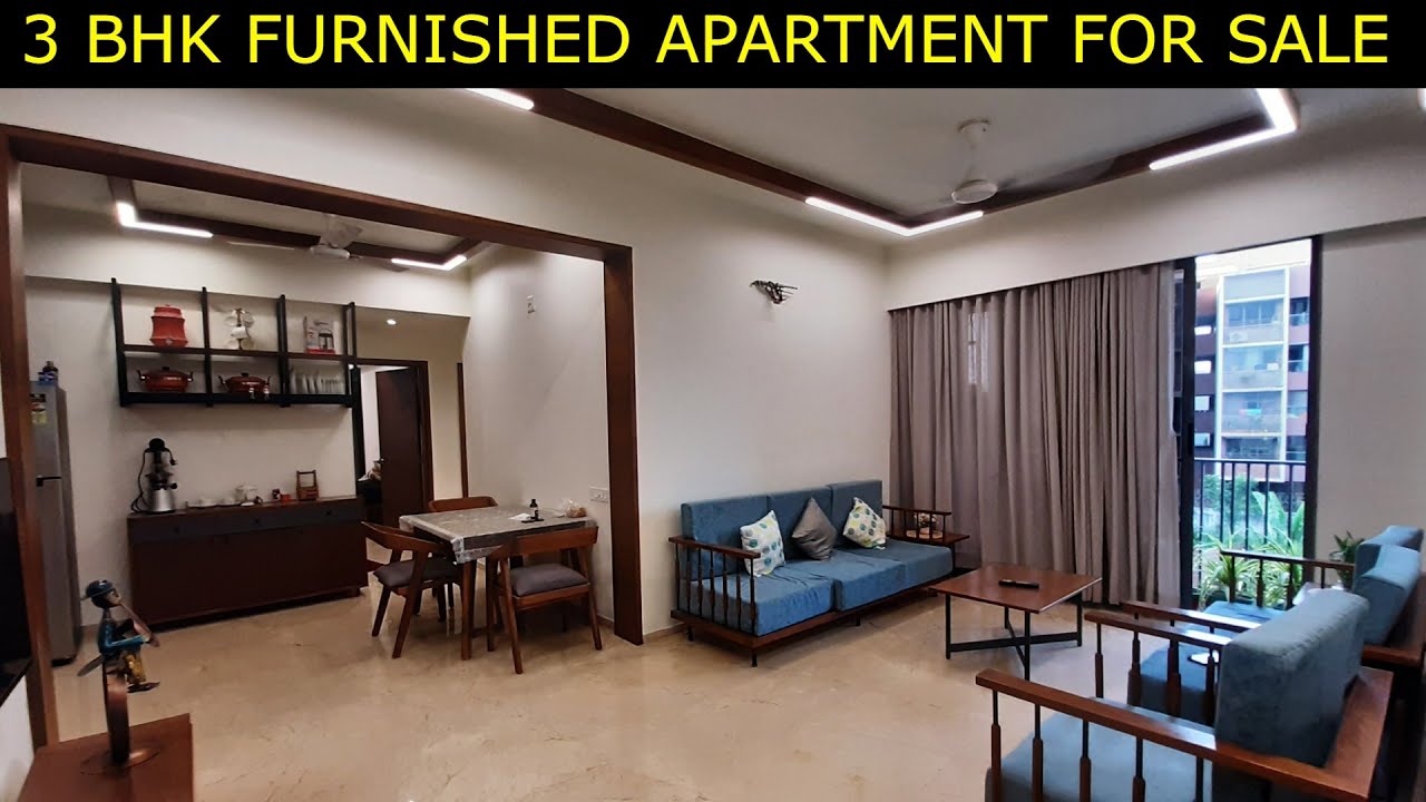 3 BHK Furnished Apartment For Sale Koteshwar Ahmedabad 10 Min From