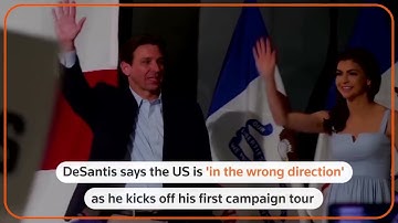 DeSantis tells Iowa the US is moving 
