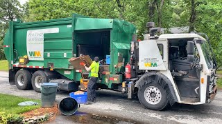 Waste Management Mack Lr Mcneilus Msl On Manual Recycling Collection