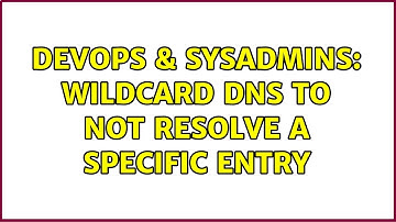 DevOps & SysAdmins: Wildcard DNS to NOT resolve a specific entry