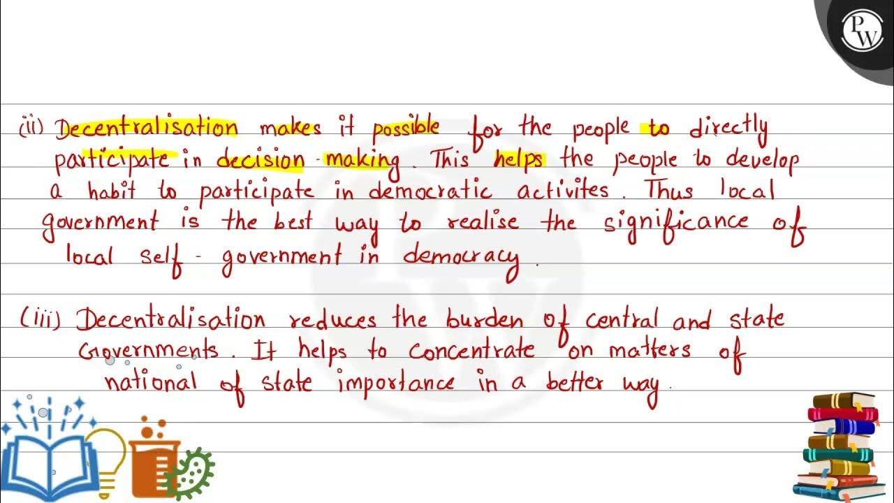 Explain the advantages of decentralisation youtube